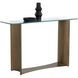 Denver 51 X 15 inch Clear / Antique Brass Console Table